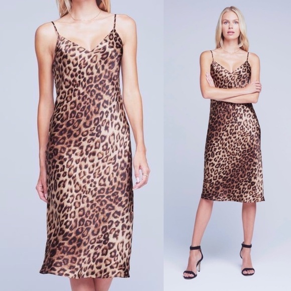 L'AGENCE Jodie Silk Slipdress in Cheetah Print size XS - Picture 1 of 9